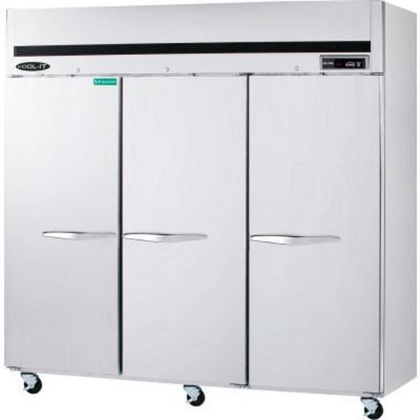 Mvp Group Corporation Kool-It Reach-In Refrigerator 72 Cu. Ft. Silver KTSR-3
